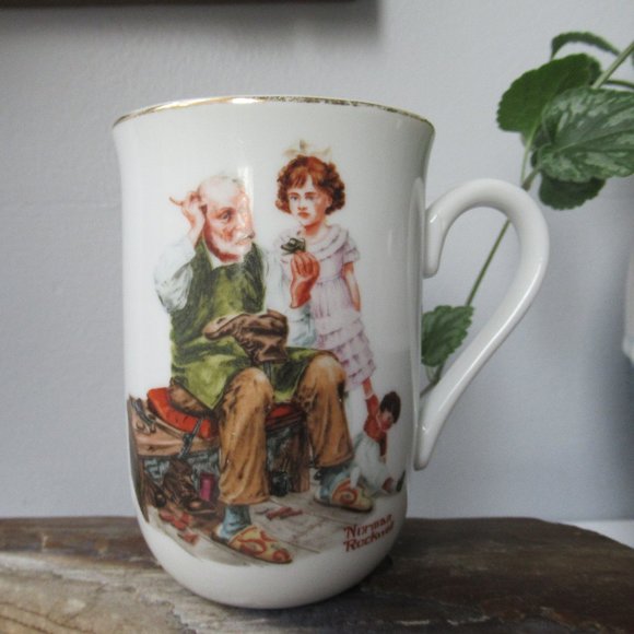 Porcelain Mug Norman Rockwell Collection "The Cobbler" by Norman Rockwell Museum - Picture 1 of 14